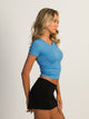 HARLOW HARLOW RIBBED SEAMLESS TEE - ELECTRIC BLUE - Boathouse