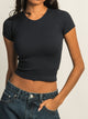 HARLOW HARLOW RIBBED SEAMLESS TEE - NAVY - Boathouse