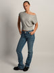 HARLOW SKYE SLOUCH TEE - HEATHER GREY