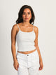 HARLOW HARLOW SABRINA MELANGE TANK - HEATHER CLOUD WHITE - Boathouse