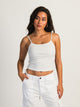 HARLOW HARLOW SABRINA MELANGE TANK - HEATHER CLOUD WHITE - Boathouse