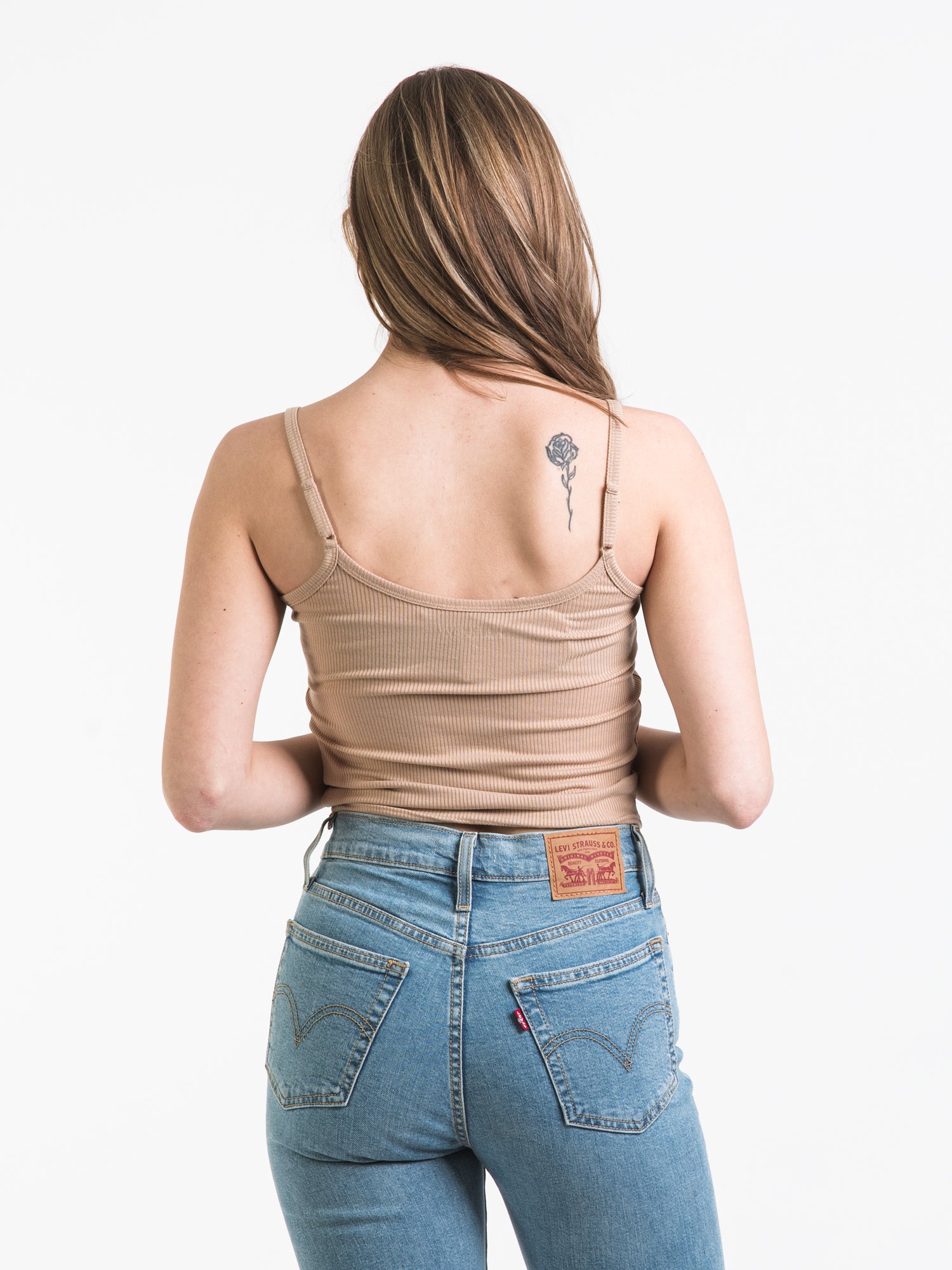 HARLOW SHIRRED RIB TANK