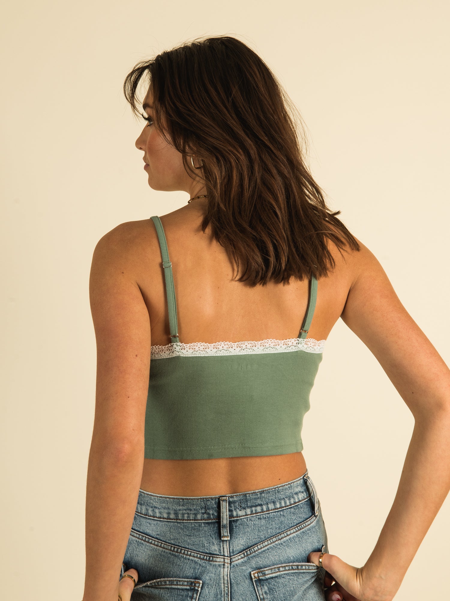 HARLOW LACE V-NECK TANK TOP - CLEARANCE