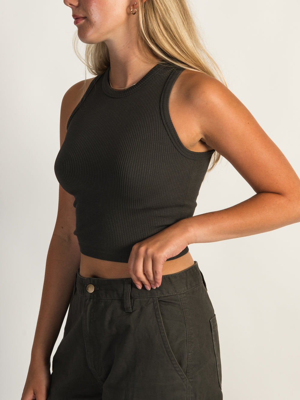 HARLOW MACY TANK TOP - CHARCOAL