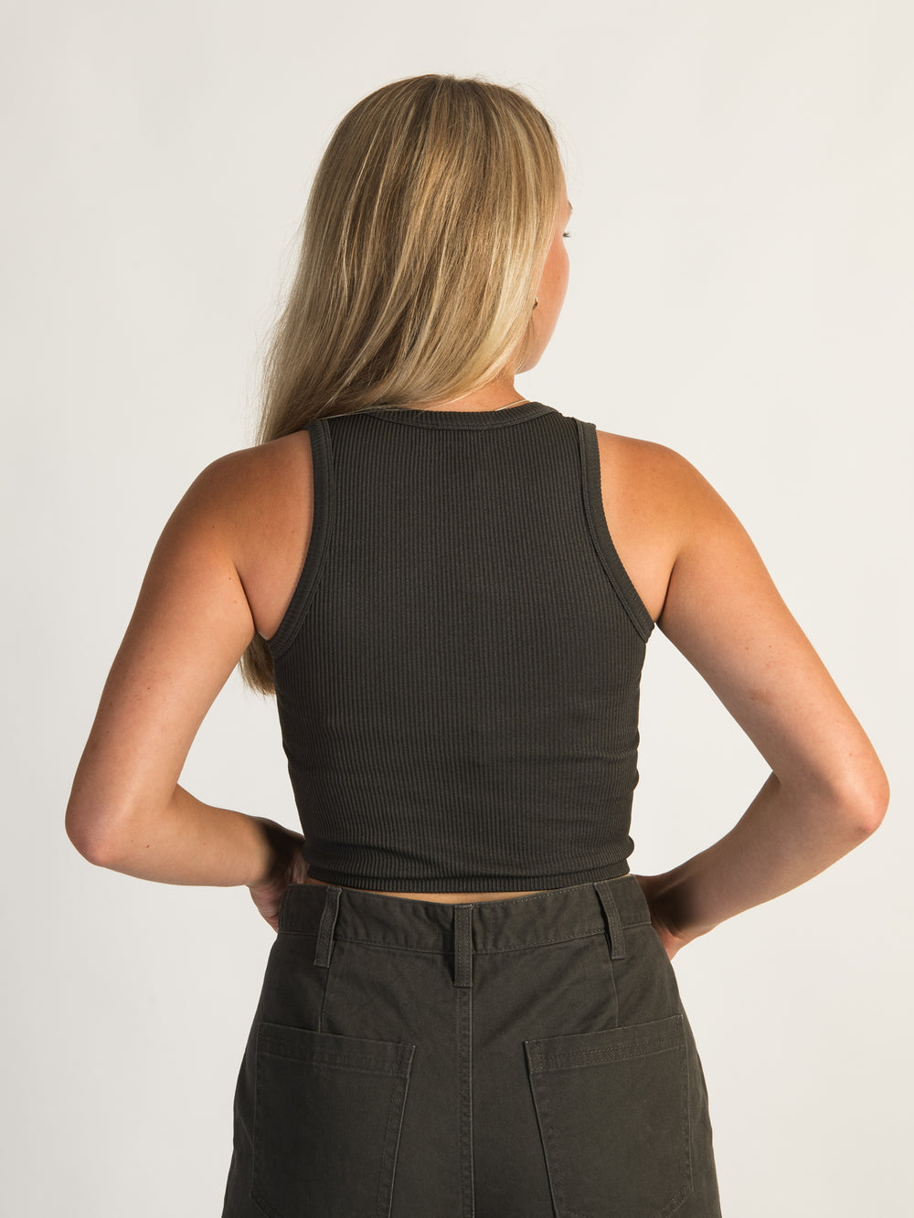 HARLOW MACY TANK TOP - CHARCOAL