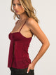 HARLOW HARLOW KESTRA TANK TOP - BURGUNDY - Boathouse