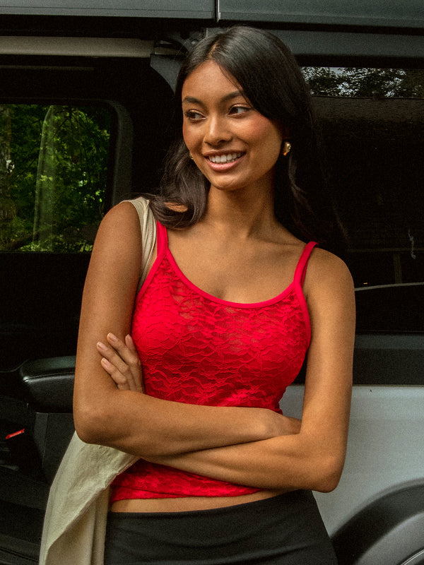 HARLOW LACEY TANK - PORT