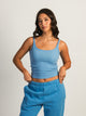 HARLOW HARLOW ESSENTIAL RIBBED TANK - ELECTRIC BLUE - Boathouse