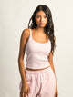 HARLOW HARLOW ESSENTIAL RIBBED TANK TOP - LIGHT PINK - Boathouse