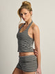 HARLOW HARLOW MELANI HALTER TOP - BLACK/WHITE - Boathouse