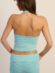 HARLOW HARLOW MELANI HALTER TOP -BLUE - Boathouse