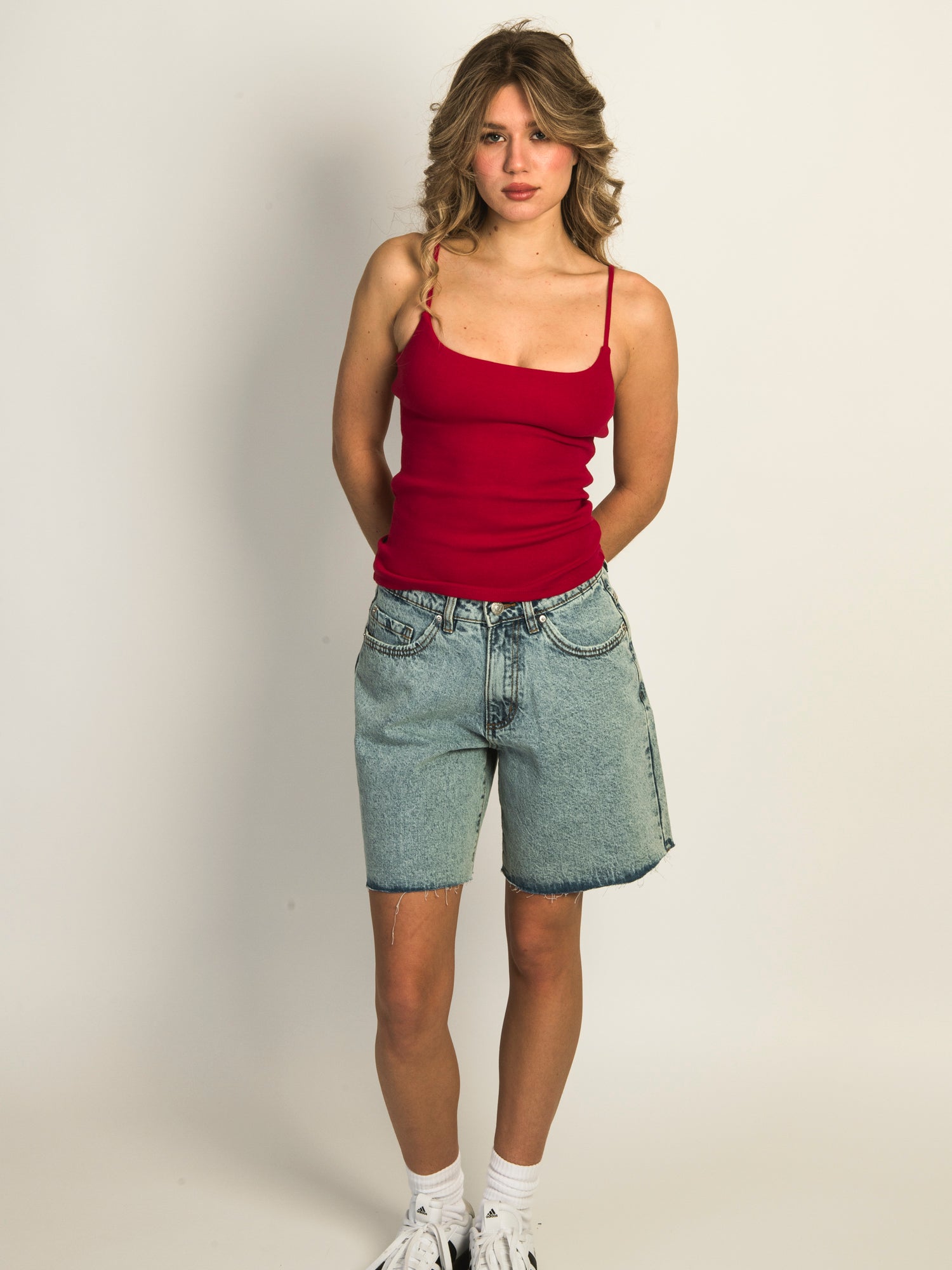 HARLOW ESSENTIAL DUO TANK TOP - PORT RED