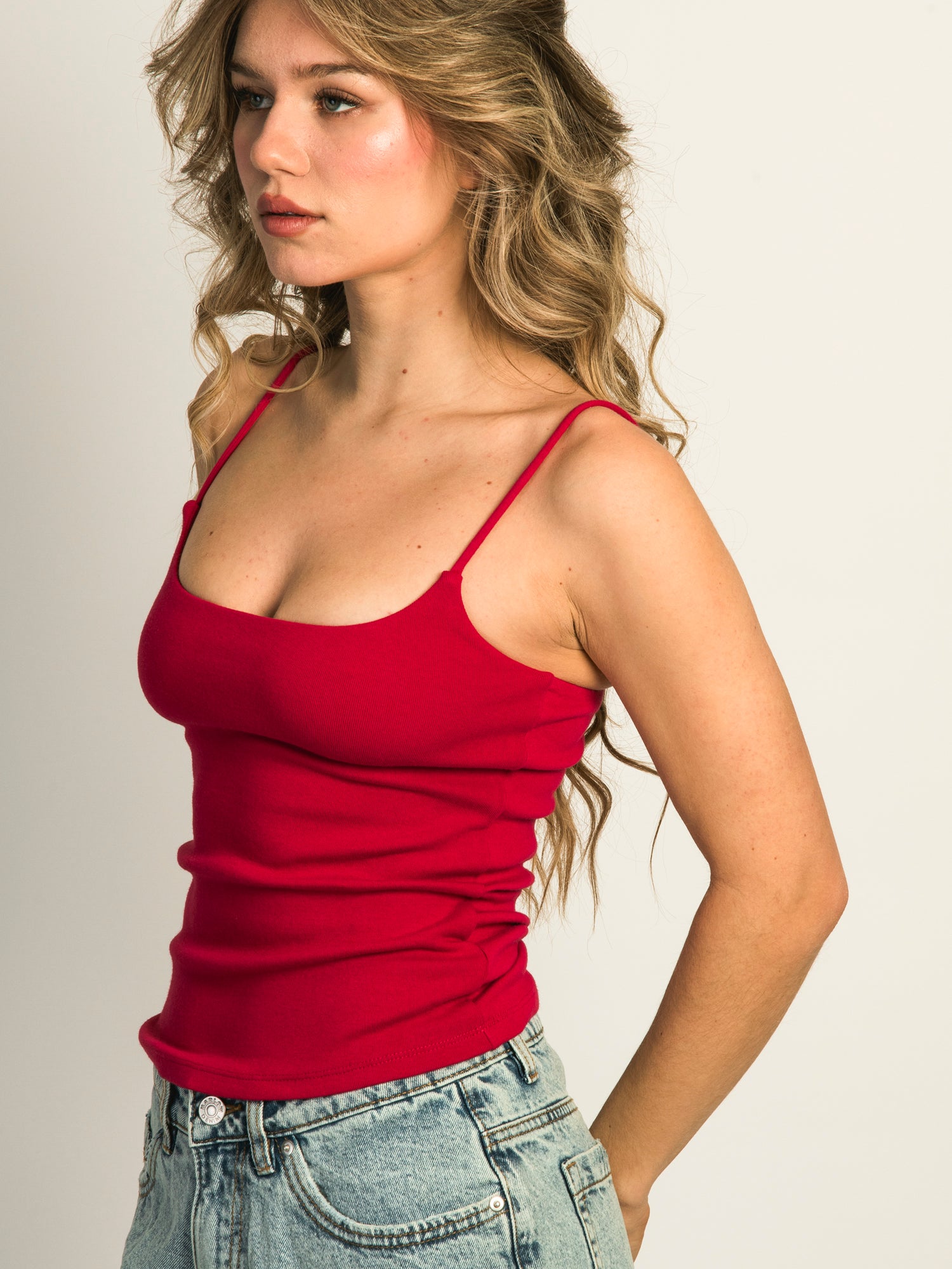 HARLOW ESSENTIAL DUO TANK TOP - PORT RED