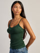 HARLOW LUNA LACE TANK TOP - FOREST