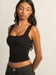 HARLOW HARLOW ESSENTIAL LUXE TANK TOP - BLACK - Boathouse
