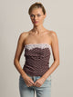 HAUT TUBE HARLOW VEGAS - MARRON/ROSE