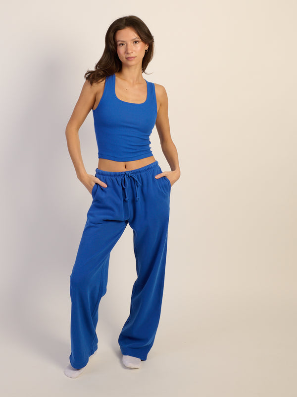 DÉBARDEUR À COL ROULÉ HARLOW ESSENTIAL - COBALT