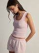 HARLOW HARLOW ESSENTIAL SQUARENECK TANK - PINK - Boathouse
