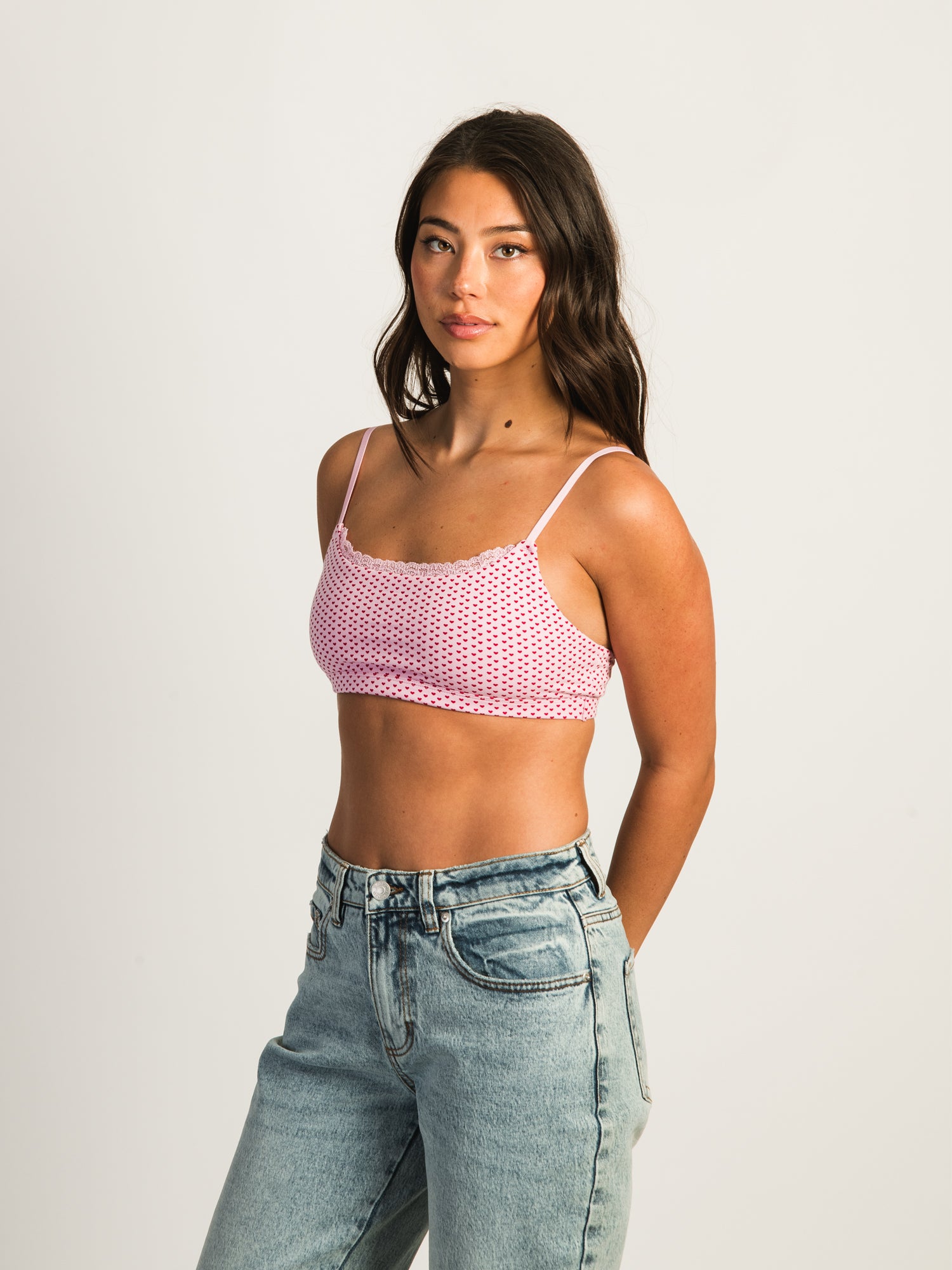 BRALETTE HARLOW CLASSIC SCOOP DITSY - ROSE