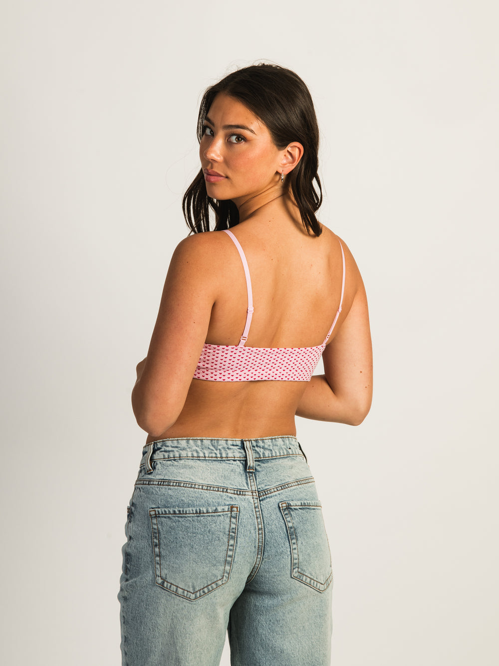 HARLOW CLASSIC SCOOP DITSY BRALETTE - PINK