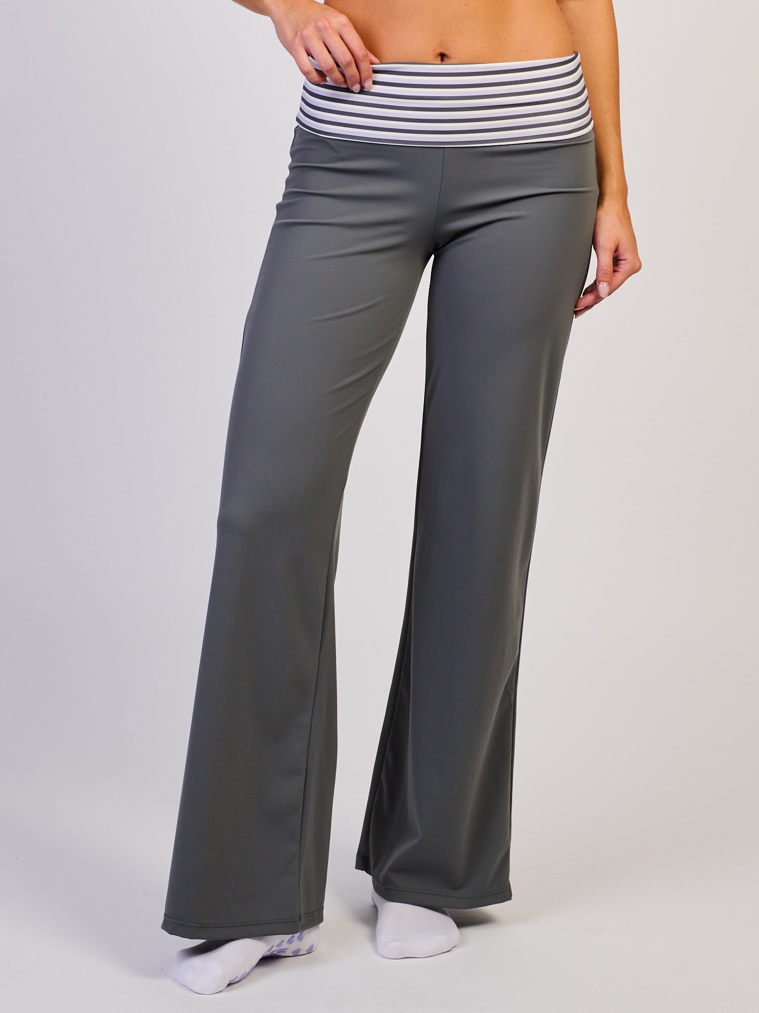 PANTALON HARLOW SCULPT À REBORD PLIÉ - CHARBON