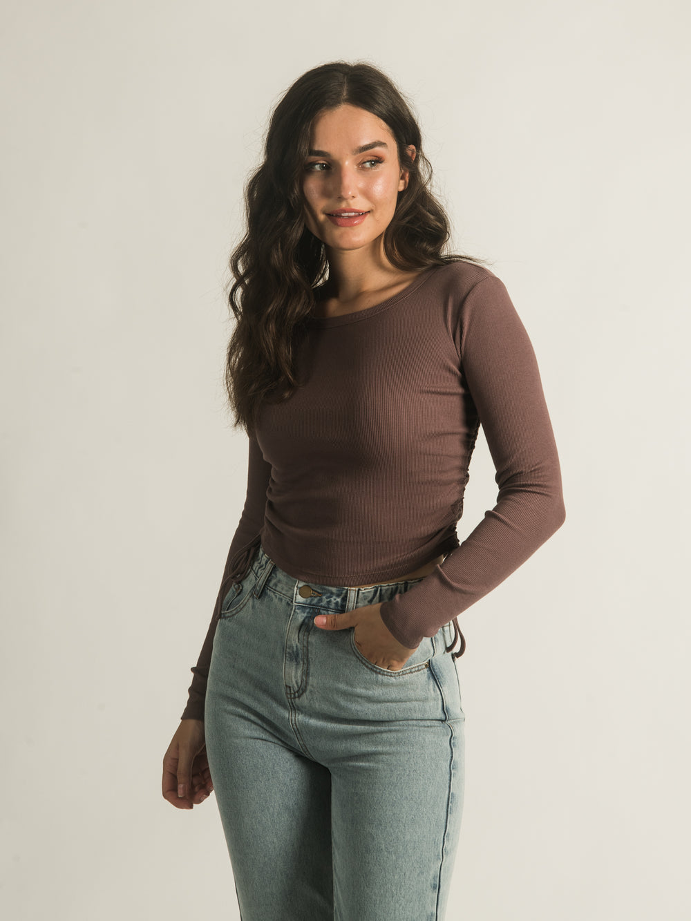 HARLOW RACHEL RUCHED LONG SLEEVE - CLEARANCE