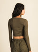 HARLOW HARLOW SEAMLESS LONG SLEEVE SQUARE NECK - ARMY - Boathouse
