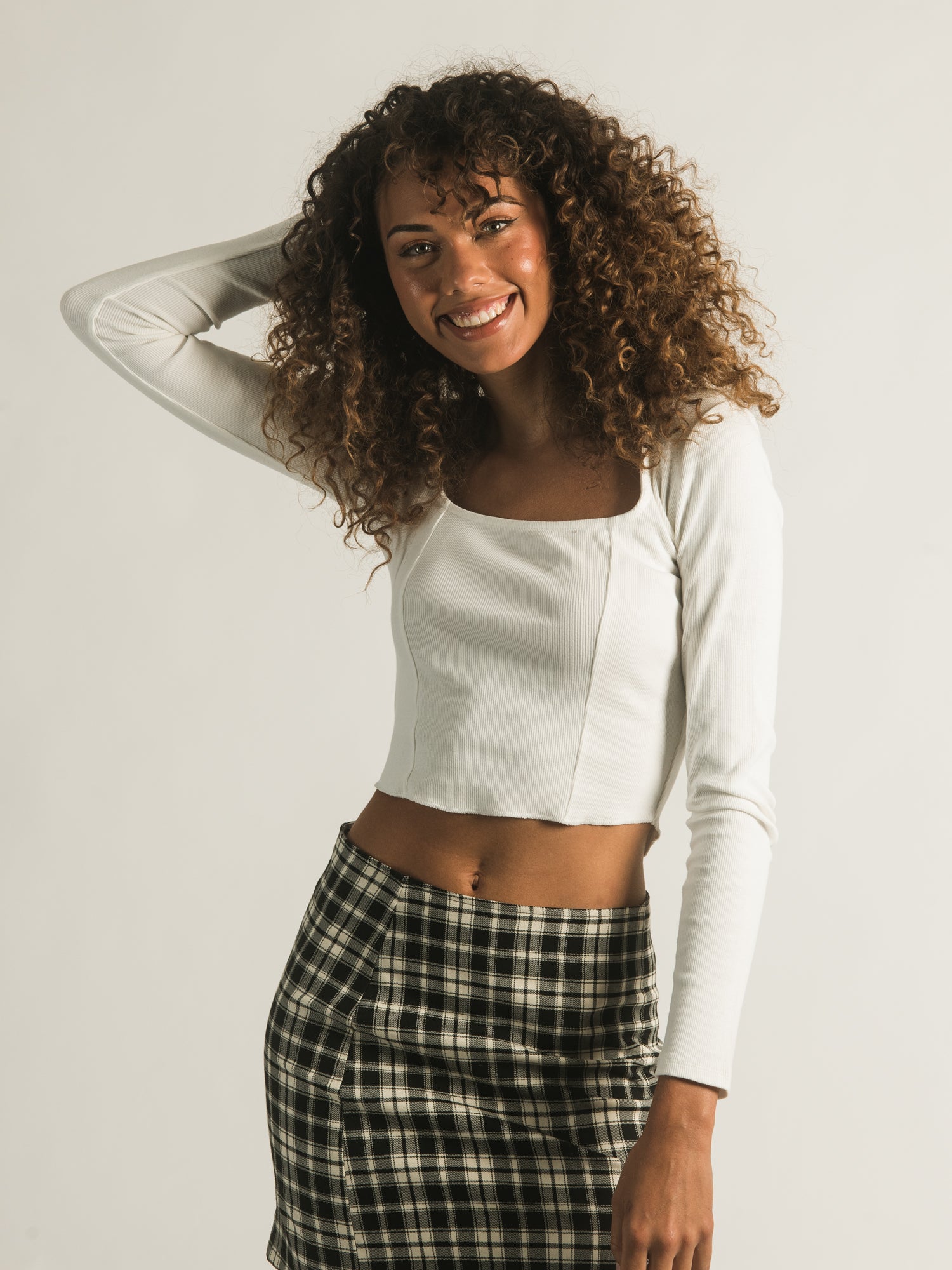 HARLOW SQUARE NECK LONG SLEEVE - CLEARANCE