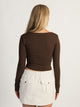 HARLOW HARLOW SQUARE NECK LONGSLEEVE - CHOCOLATE - Boathouse