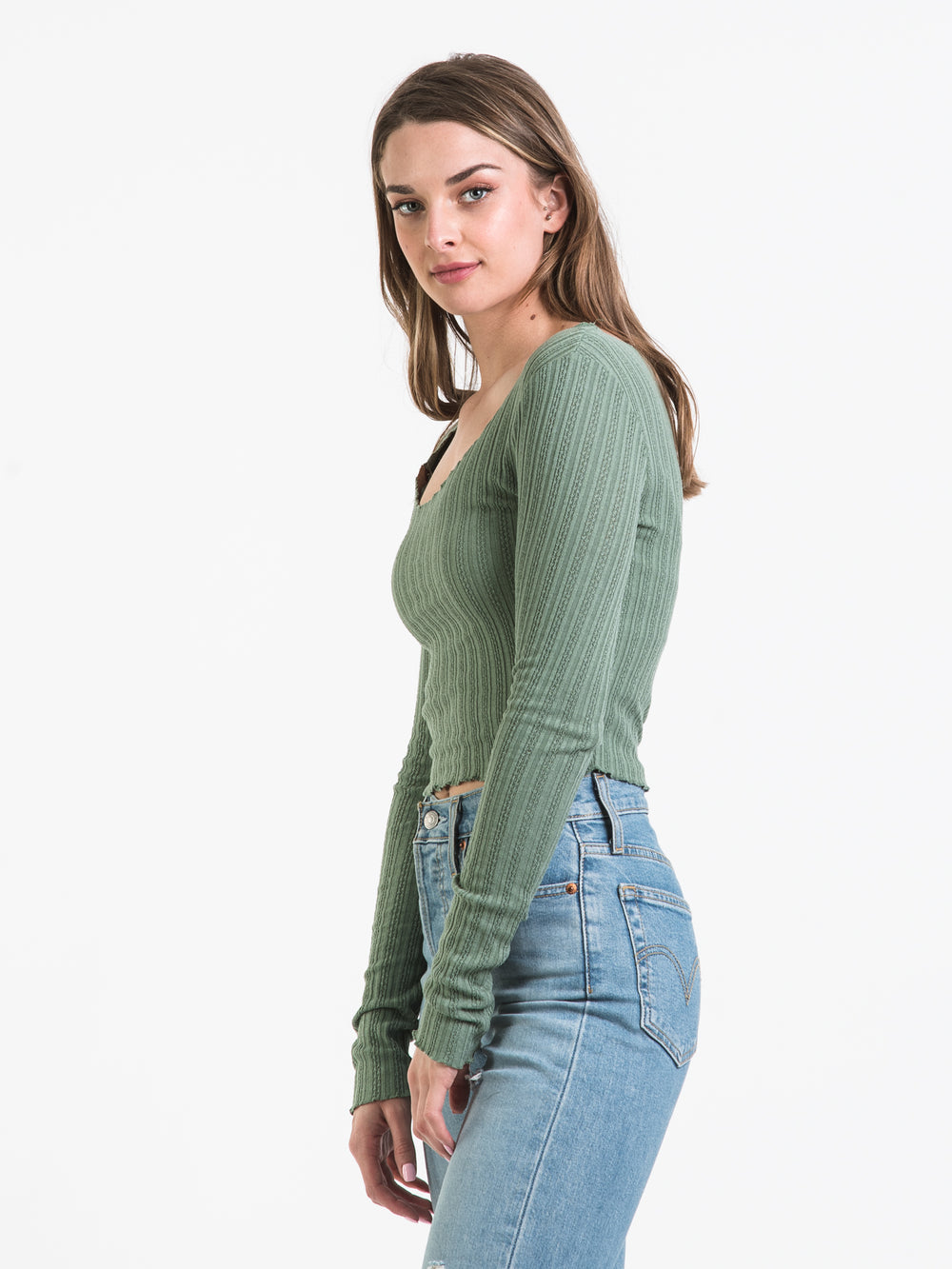 HARLOW TESS POINTELLE LONG SLEEVE - CLEARANCE