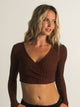 HARLOW HARLOW POINTELLE LONG SLEEVE CROSSOVER - CLEARANCE - Boathouse