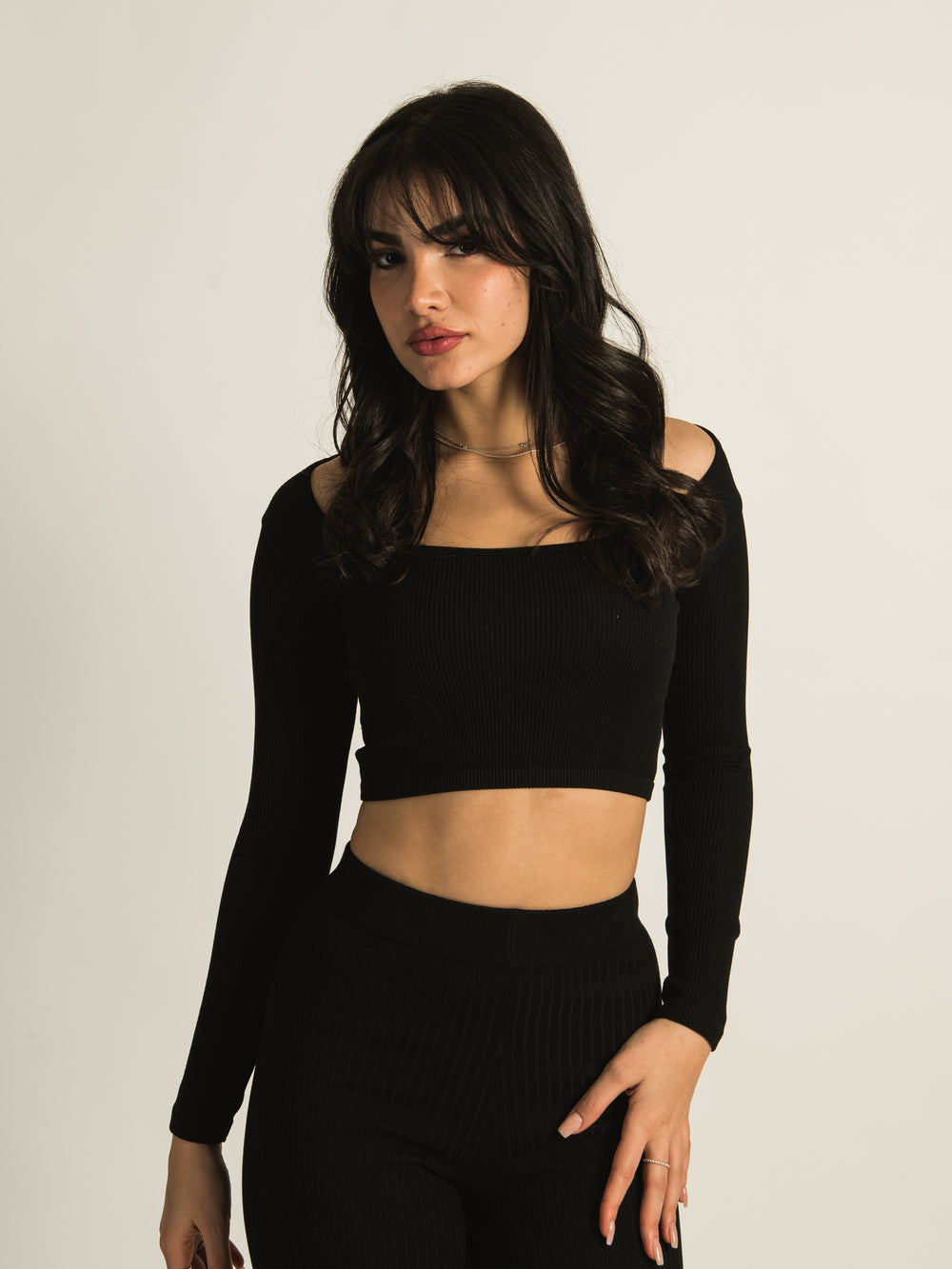 HARLOW SQUARE NECK SEAMLESS LONG SLEEVE  - CLEARANCE