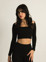 HARLOW SQUARE NECK SEAMLESS LONG SLEEVE - CLEARANCE
