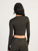 HARLOW HARLOW HARPER SEAMLESS NOTCH LONG SLEEVE - CHARCOAL - Boathouse