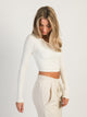 HARLOW HARLOW HARPER SEAMLESS NOTCH LONG SLEEVE - CREAM - Boathouse