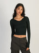 HARLOW HARLOW HARPER SEAMLESS NOTCH LONG SLEEVE - FOREST - Boathouse