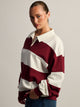 HARLOW HARLOW RORY RUGBY LONG SLEEVE - BURGUNDY - Boathouse
