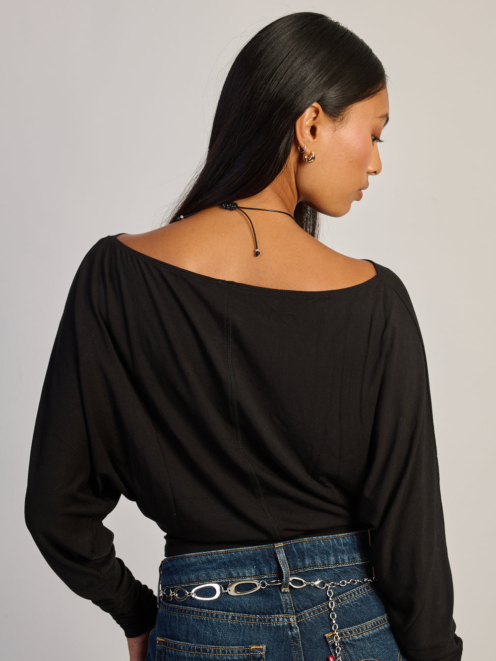 HARLOW SAMI SLOUCH LONG SLEEVE - NOIR