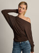HARLOW SAMI SLOUCH MANCHES LONGUES -MARRON