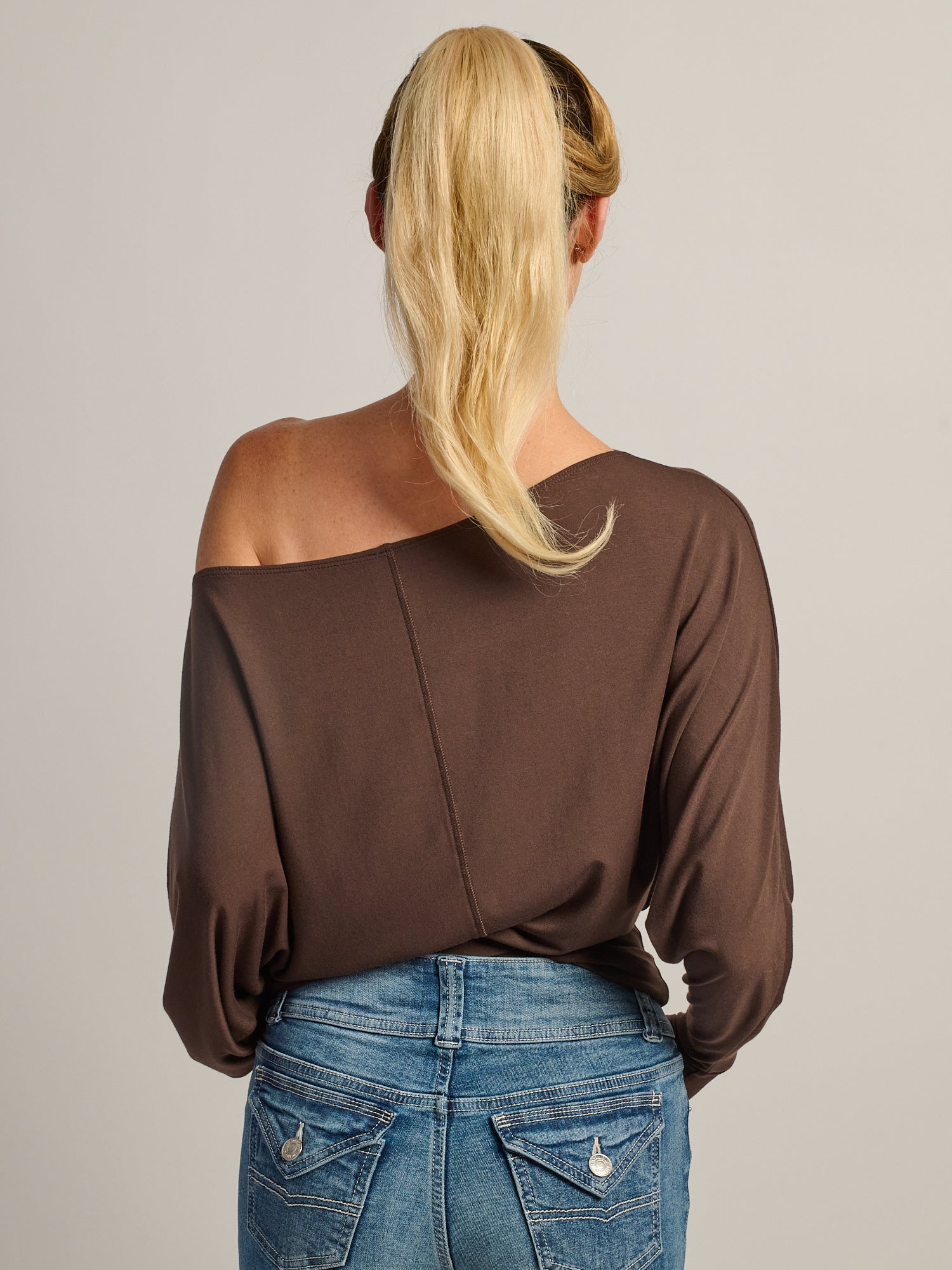 HARLOW SAMI SLOUCH LONG SLEEVE - BRUN
