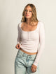 HARLOW HARLOW DAPHNE LONG SLEEVE HENLEY - PINK - Boathouse