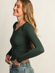 HARLOW HARLOW HARPER NOTCH LONG SLEEVE TEE - FOREST - Boathouse
