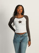 HARLOW HARLOW BLAIR LONG SLEEVE PRINT RAGLAN - STAR - Boathouse