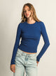 HARLOW HARLOW ESSENTIAL CREWNECK LONG SLEEVE TEE - COBALT - Boathouse
