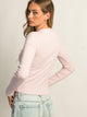 HARLOW HARLOW ESSENTIAL CREWNECK LONG SLEEVE TEE - LIGHT PINK - Boathouse