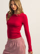 HARLOW HARLOW ESSENTIAL CREWNECK LONGSLEEVE - PORT - Boathouse