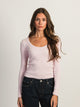 HARLOW HARLOW ESSENTIAL LONG SLEEVE SCOOPNECK - LIGHT PINK - Boathouse