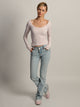 HARLOW GIA SCOOPNECK MANCHES LONGUES - ROSE