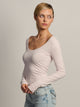 HARLOW GIA SCOOPNECK MANCHES LONGUES - ROSE