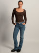 HARLOW HARLOW GIA SCOOPNECK LONG SLEEVE - BROWN - Boathouse